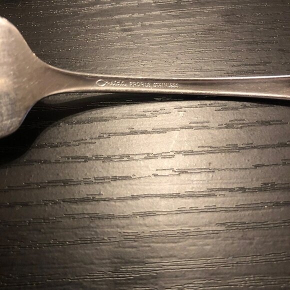 Vintage Oneida Profile Stainless Steel Plymouth Rock Fork & Spoon Set - Picture 2 of 3